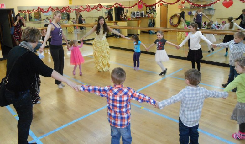 Children dancing at AMA birthday party celebration