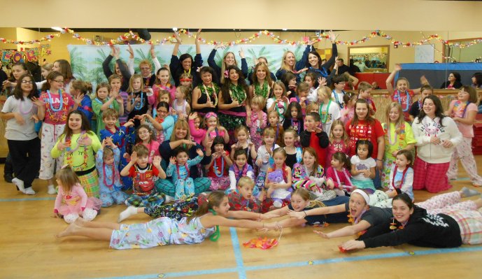 The Barefoot Hawaiians joined AMA Dance & Music School for a sleepover party!