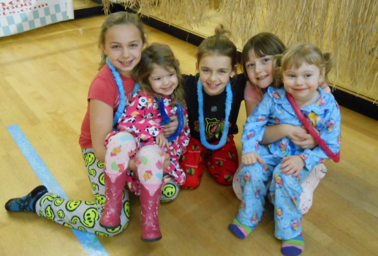 AMA Dance students attend the pajama party.