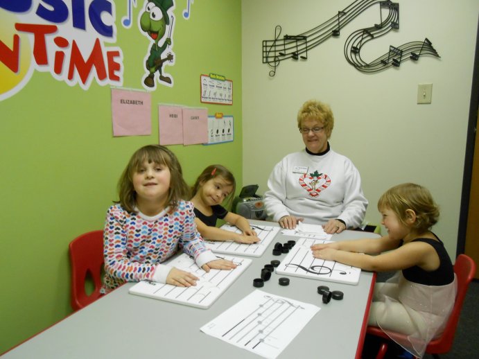 Young students in AMA's Music FunTime class.