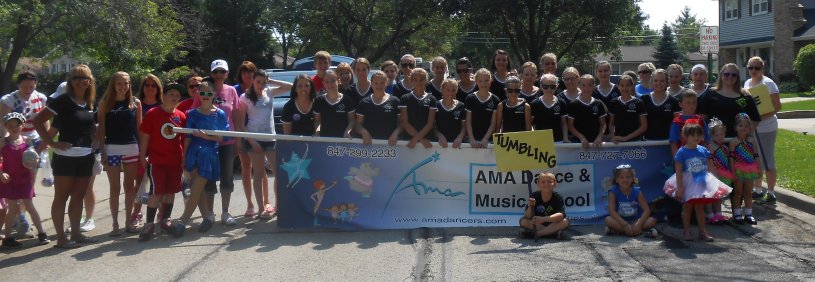 AMA walks in the 4th of July parade.