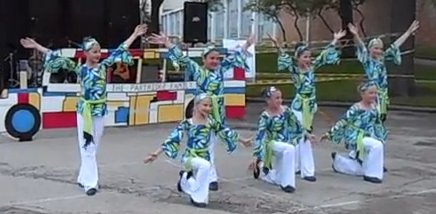 AMA Dance & Music School's Tap II class performs at West Fest.