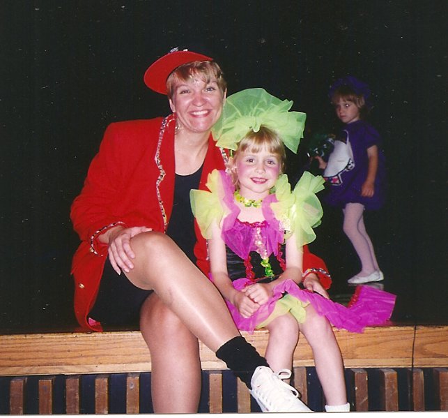 Carolyn as a child with Ann Marie Frank.