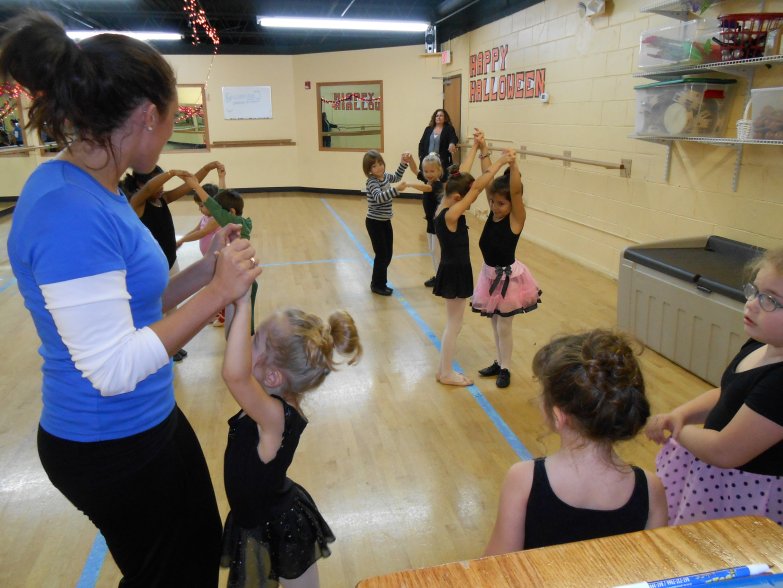 Miss Katie teaches during Bring-A-Friend Week.