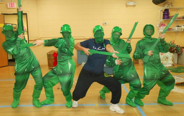 AMA's green army men have fun with the camera!