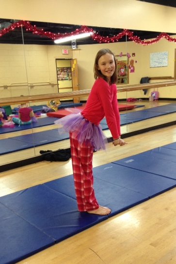 Another student poses in her handcrafted tutu.