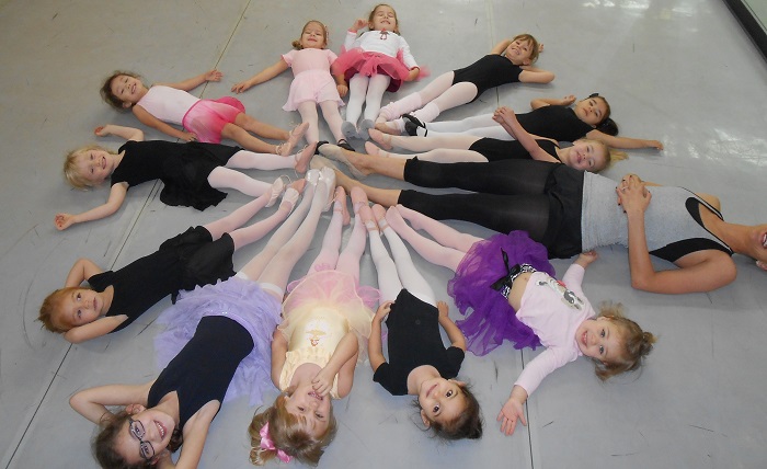 Young dancers in class