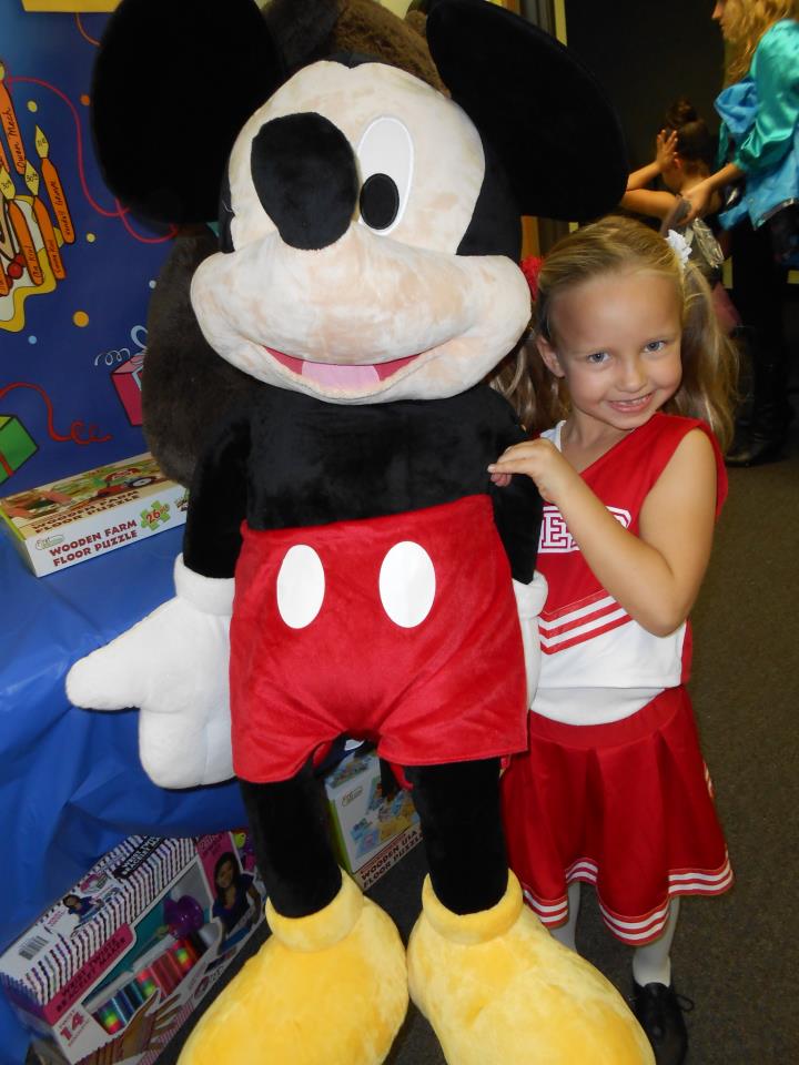 This little cutie won a Mickey Mouse during Bring a Friend week at AMA