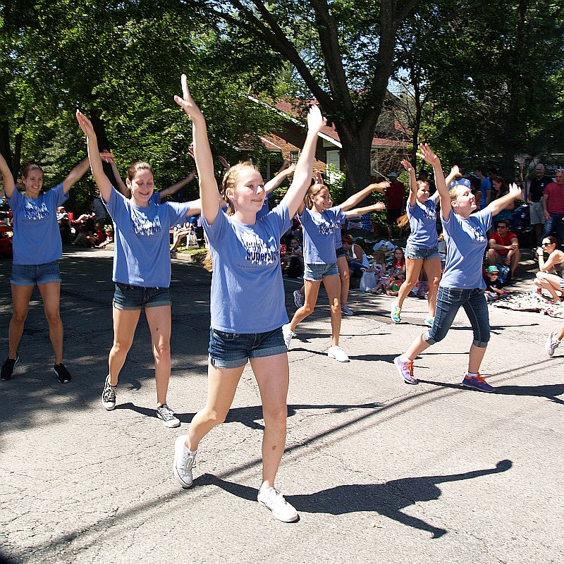 AMA Dance Students march in the 2014 Fourth of July Parade
