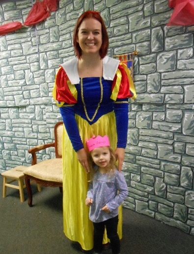 Snow White and student at AMA Dance Music School