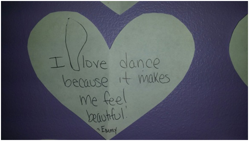 Dance makes me feel beautiful